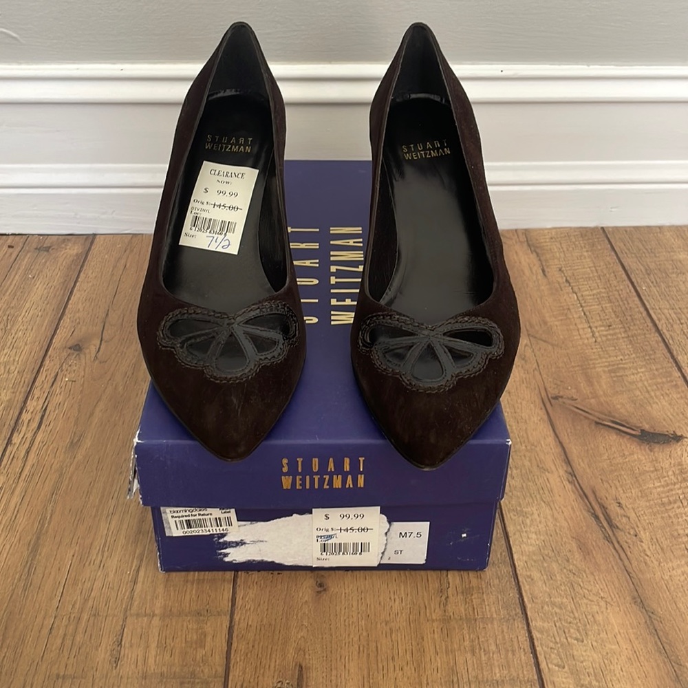 Stuart Weitzman brown suede heels!